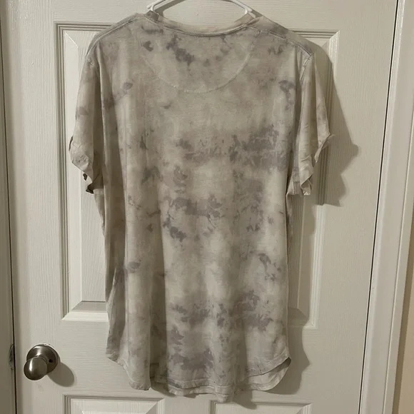 Hollister Mens Tie-dye Shirt White and Gray Purple - Picture 3 of 5